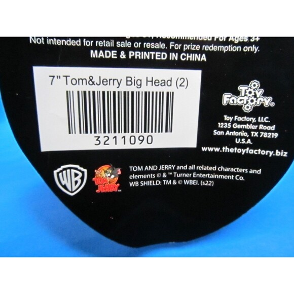 Tom And Jerry Cartoon Plush 7" Warner Brothers Toy Factory Lot of 2 w/Tag - Picture 3 of 12